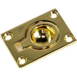 Ручка палубная потайная 51х38 мм полированная латунь (51020-BP)